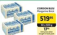 CORDON BLEU Margarine Brick 30x500 gm 