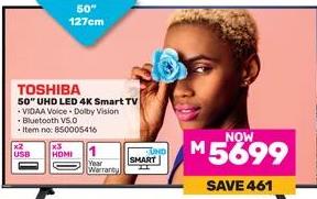 TOSHIBA 50" UHD LED 4K Smart TV  