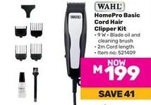 Wahl HomePro Basic Cord Hair Clipper Kit 