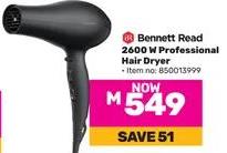 Bennett Read 2600 W Professional Hair Dryer 