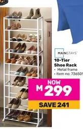 Mainstays 10-Tier Shoe Rack  