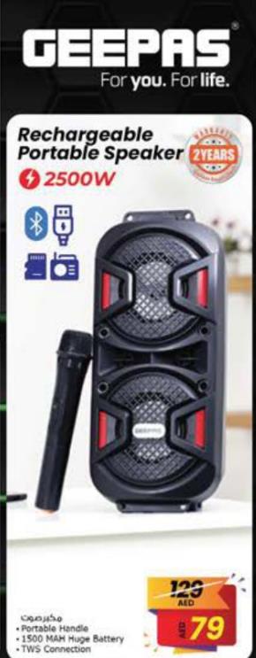 Geepas Rechargeable Portable Speaker