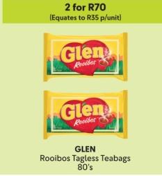 GLEN Rooibos Tagless Teabags 80's