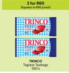 TRINCO Tagless Teabags 100's