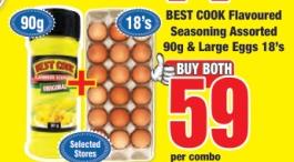 BEST COOK Flavoured Seasoning Assorted 90g & Large Eggs 18's