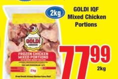 GOLDI IQF Mixed Chicken Portions 2 Kg