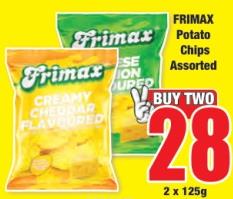 Frimax Potato Chips Assorted 2x125 Gm