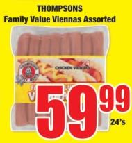 Thompsons Family Value Viennas Assorted