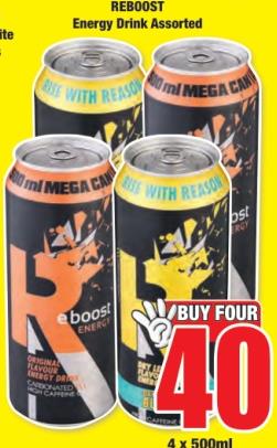 Reboost Energy Drink Assorted