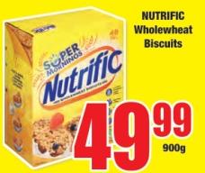 NUTRIFIC Wholewheat Biscuits 900GM