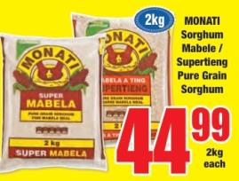 MONATI Sorghum Mabele / Superteng Pure Grain Sorghum