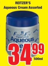 Reitzer's Aqueous Cream Assorted 500ML