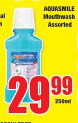 AQUASMILE Mouthwash Assorted 250 Ml