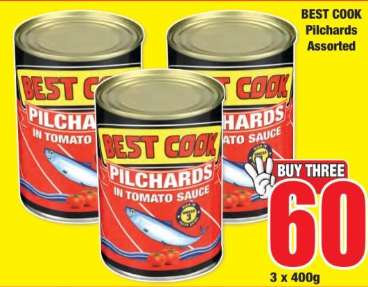 BEST COOK Pilchards Assorted 3x400g