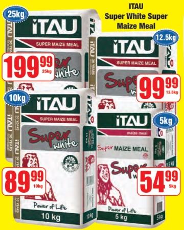 ITAU Super White Super Maize Meal 25 KG