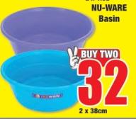 2 x 38cm NU-WARE Basin