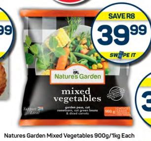 Natures Garden Mixed Vegetables 900g/1kg Each