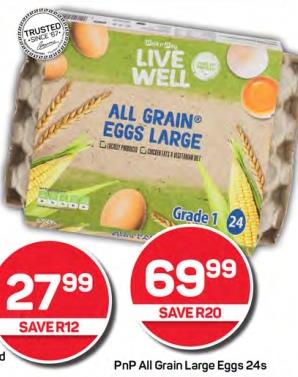 Pnp All Grain Large Eggs 24s