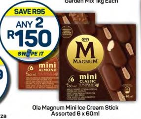 Any 2 Ola Magnum Mini Ice Cream Stick Assorted 6x60ml 