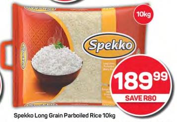 Spekko Long Grain Parboiled Rice 10kg