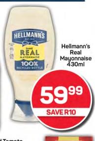 Hellmann's Real Mayonnaise 430ml 