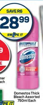 Domestos Thick Bleach Assorted 750ml Each