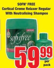 SOFN' FREE Cortical Creme Relaxer Regular With Neutralising Shampoo