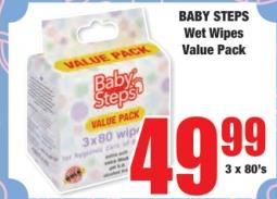 BABY STEPS Wet Wipes Value Pack