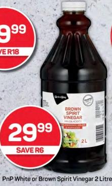 Pnp White or Brown Spirit Vinegar 2 Litre