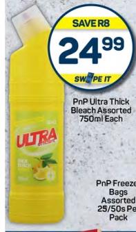 PnP Ultra Thick Bleach Assorted 750ml Each