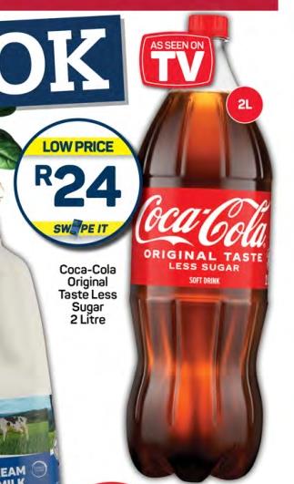 Coca-Cola Original Taste Less Sugar 2 Litre