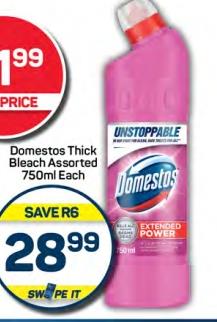 Domestos Thick Bleach Assorted 750ml