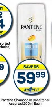 Pantene Shampoo or Conditioner Assorted 200 ml