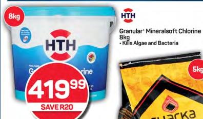 HTH Granular Mineralsoft Chlorine, kills algae and bacteria