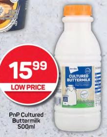 PnP Cultured Buttermilk 500ml