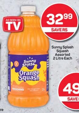 Sunny splash Squash Assorted 2Ltr Each 