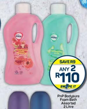 PnP Bodysure Foam Bath Assorted