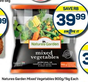 Natures Garden mixed vegetables 900 GM/1 KG