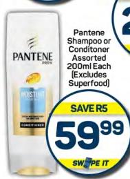 Pantene Shampoo or Conditioner Assorted 200ml