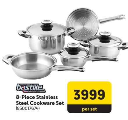 Bastille 8-Piece Stainless Steel Cookware Set