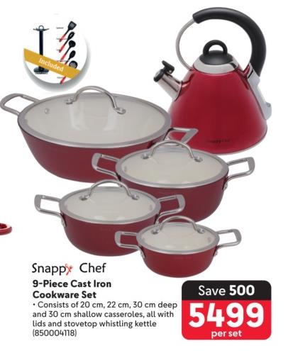 Snappy Chef 9-Piece Cast Iron Cookware Set 