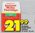 Riterbrand Instant Maize Porridge original