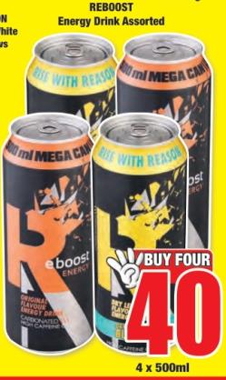 Energy Drink Assorted 4x500 ml 