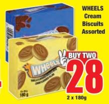 WHEELS Cream Biscuits Assorted