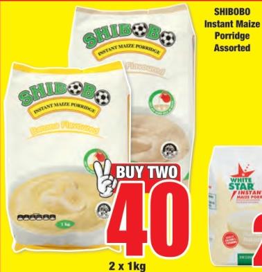 SHIBOB INSTANT MAIZE PORRIDGE 2X1KG