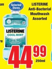 LISTERINE Anti-Bacterial Mouthwash Assorted - COOL MINT