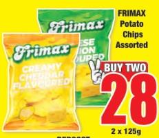 Frimax Potato Chips Assorted 2x125g