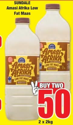 Amasi Afrika Low Fat Maas 2x2kg