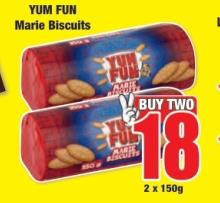 YUM FUN Marie Biscuits 2X15GM