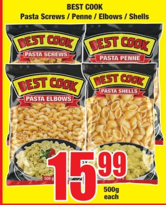 Pasta Screws, Pasta Penne, Pasta Elbows, Pasta Shells - 500g each